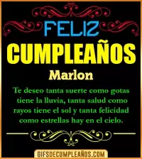 GIF Frases de Cumpleaños Marlon